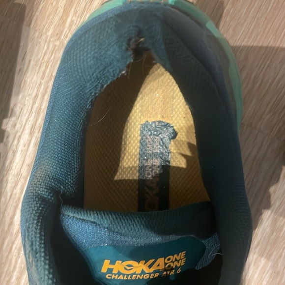 Hoka One One Challenger 6, Size 7.5 Wide Dark Green Running Shoes - Picture 12 of 14